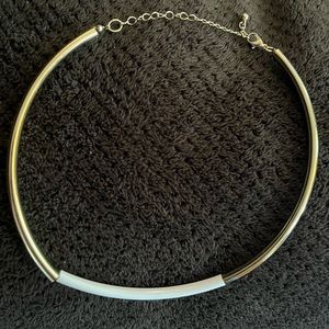 White and gold necklace